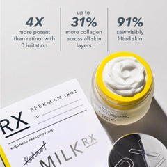 Beekman 1802 cream applied to skin showing improved texture and radiance.