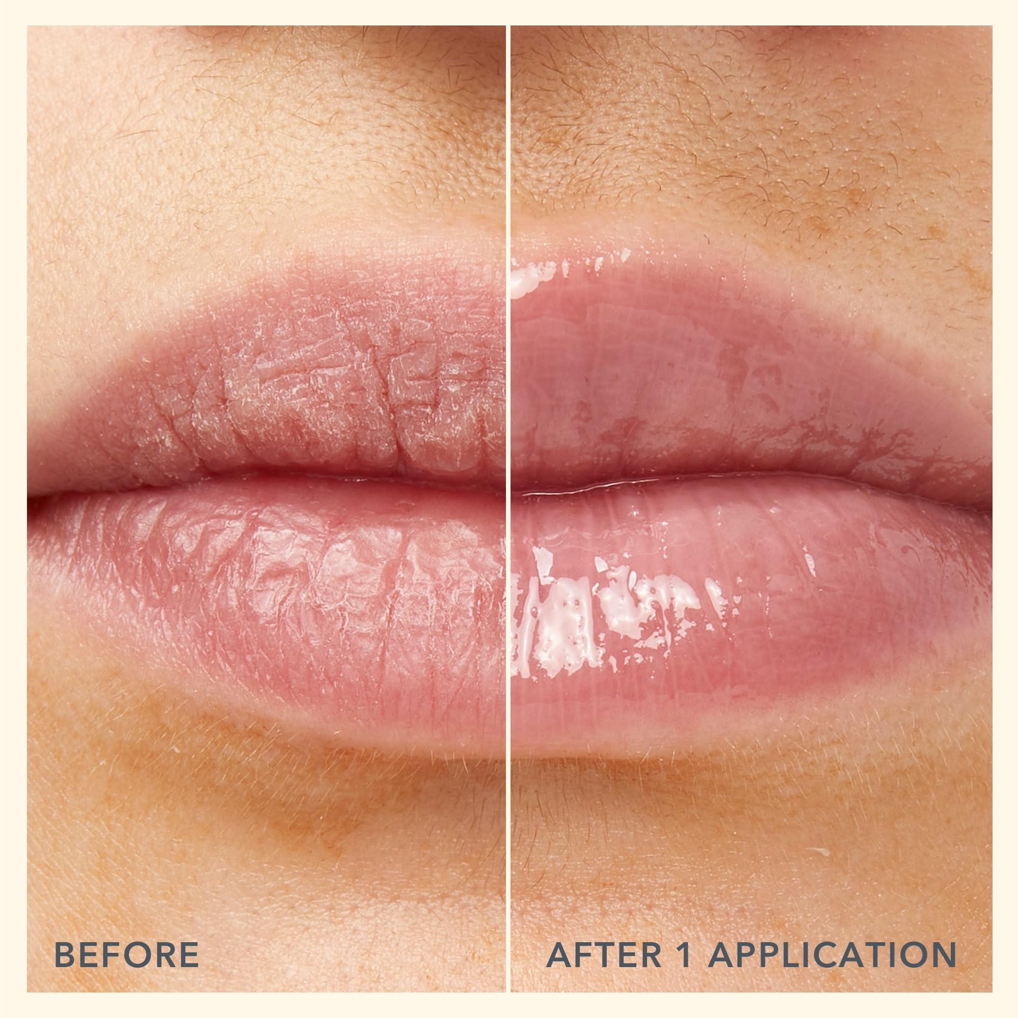 Beekman 1802 squalane and moringa oil providing deep lip hydration