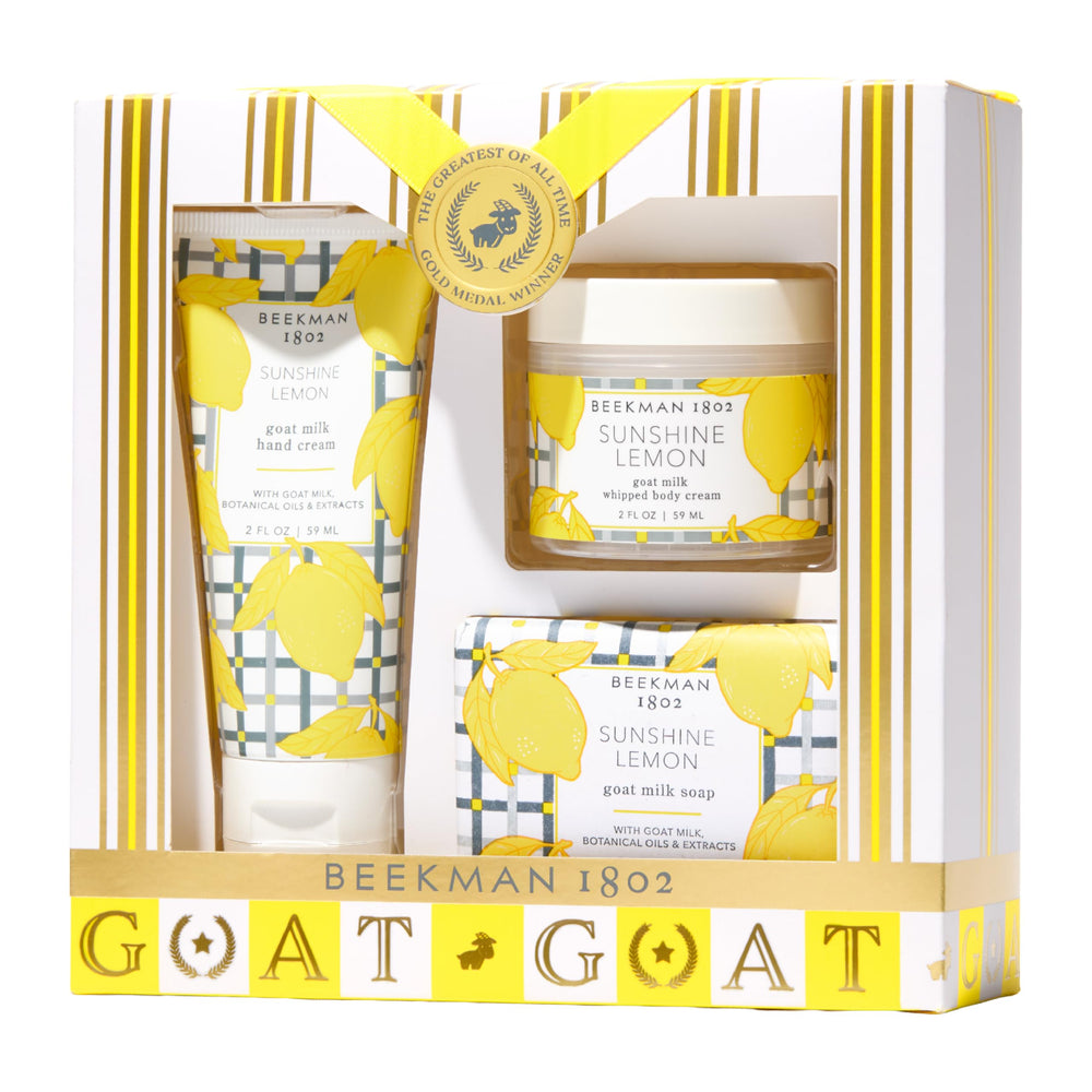 Beekman 1802 Best of the Zest bar soap, gentle goat milk cleansing.