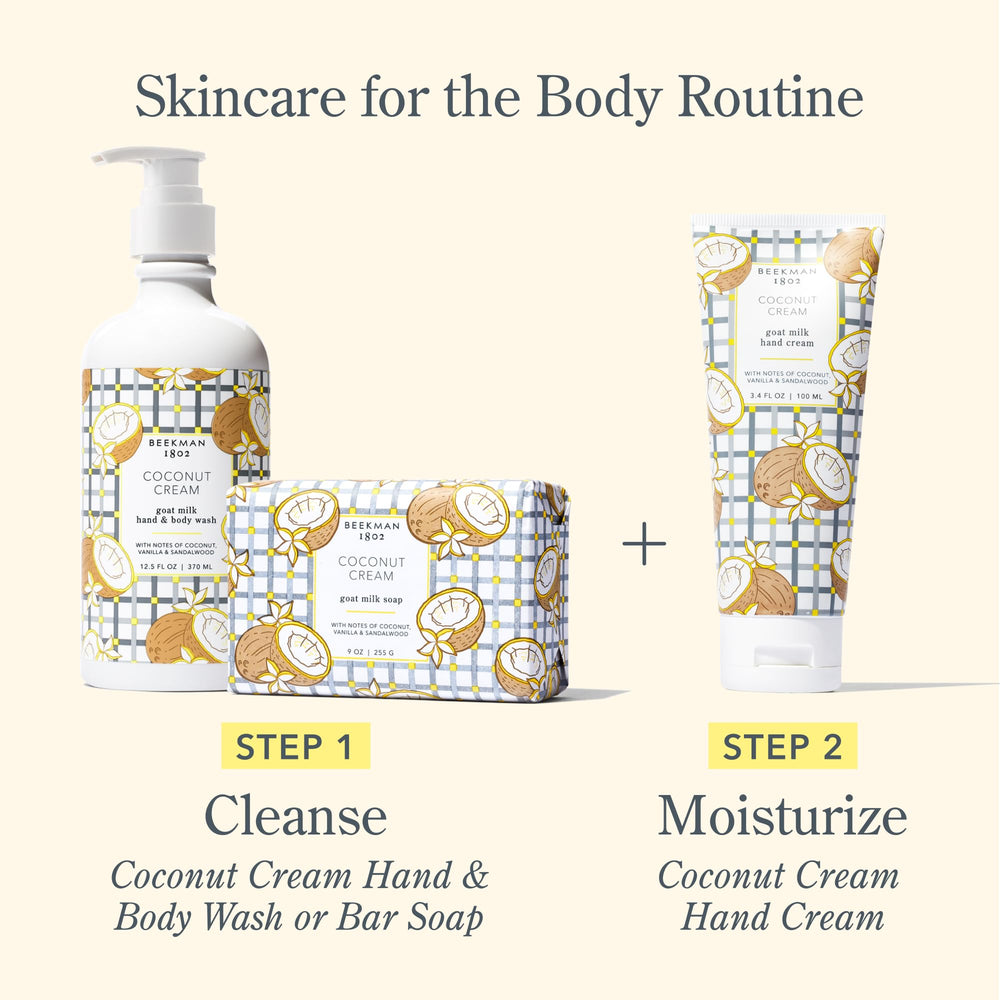 Beekman 1802 Microbiome-Friendly Fragrance label suggests skin-balanced scent.