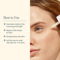 Beekman 1802 Milk Drops Serum and Bloom Cream usage cue.