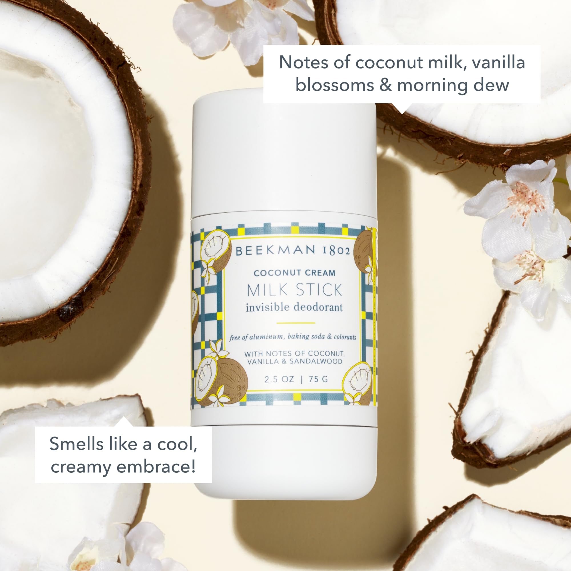 Beekman 1802 Milk Stick citron aroma offers a crisp, fresh scent.
