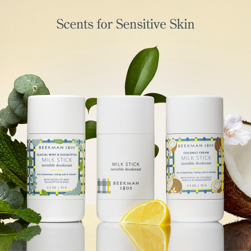 Beekman 1802 Milk Stick cruelty-free packaging reflects ethical skincare