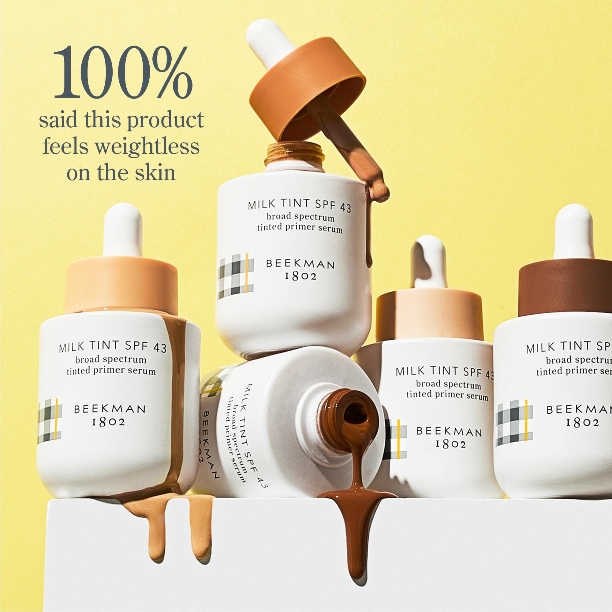 Beekman 1802 clean formula bottle showcasing toxin-free claim.