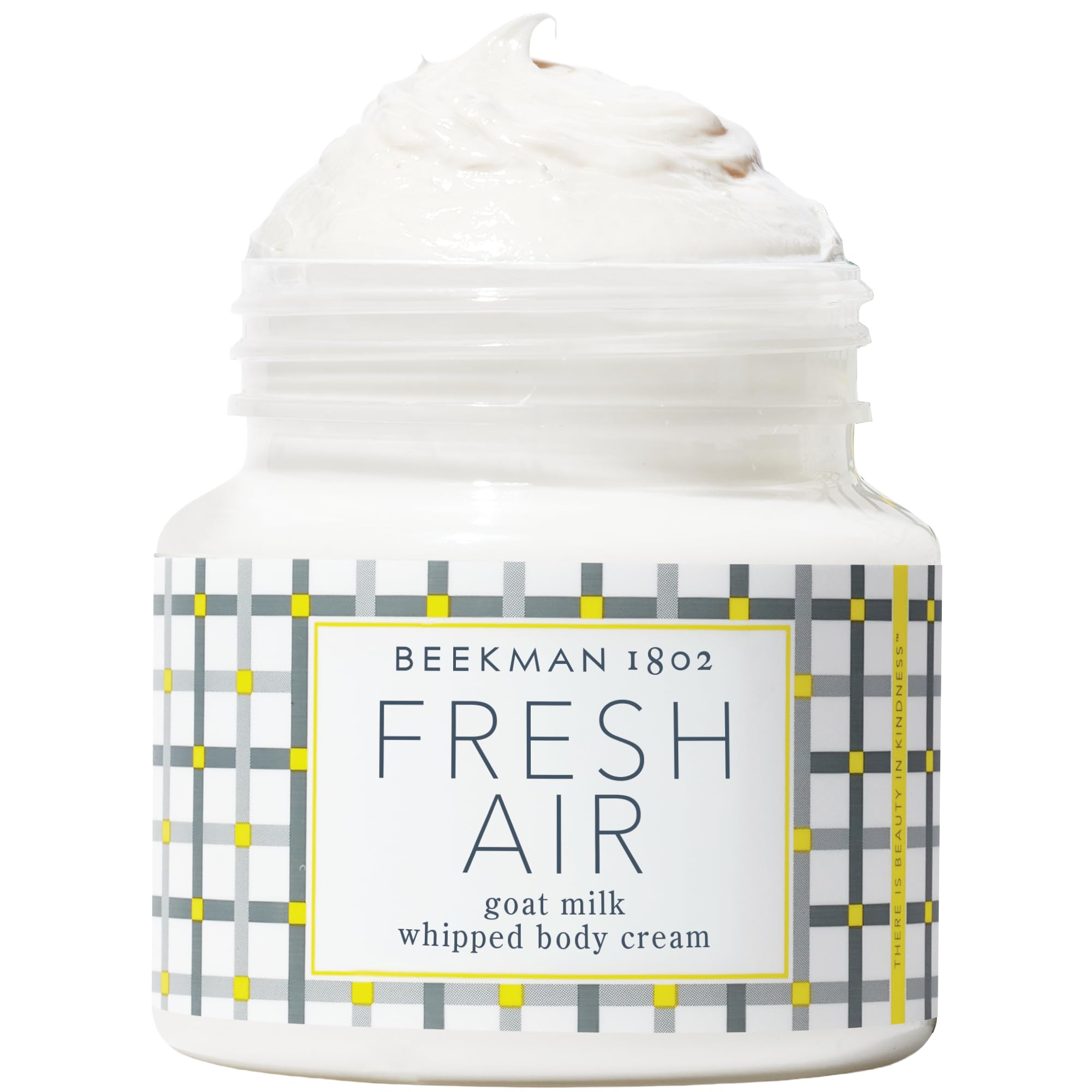 Beekman 1802 Whipped Body Cream Fresh Air jar delivering long-lasting hydration for soft skin.