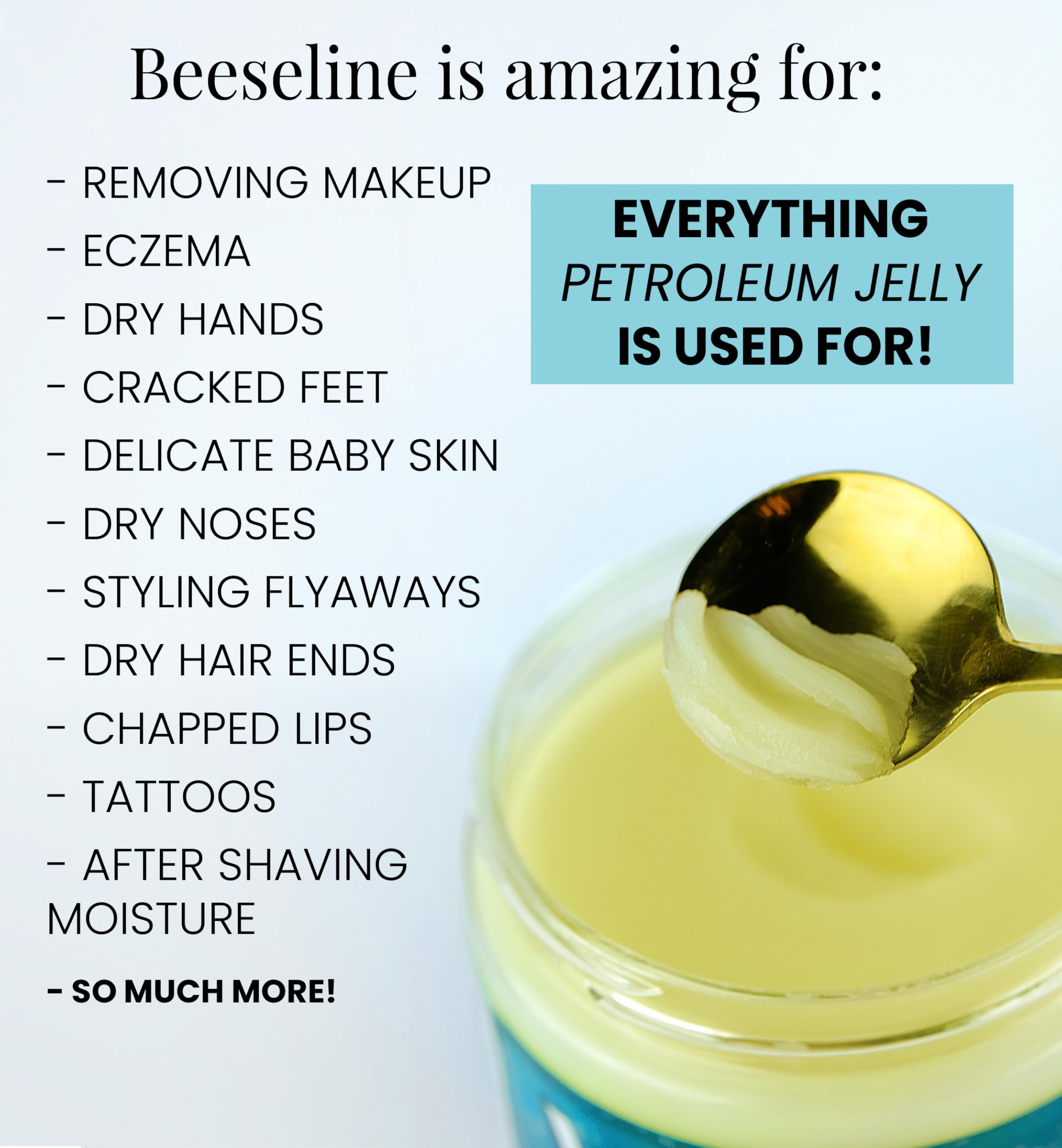 Beesaline Original applied to hands to soothe dry skin with breathable feel.