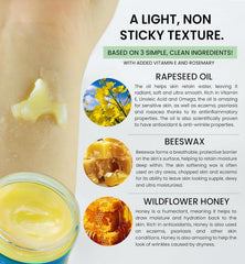 Beesaline Original texture demonstrates a non-greasy, light balm for daily use.