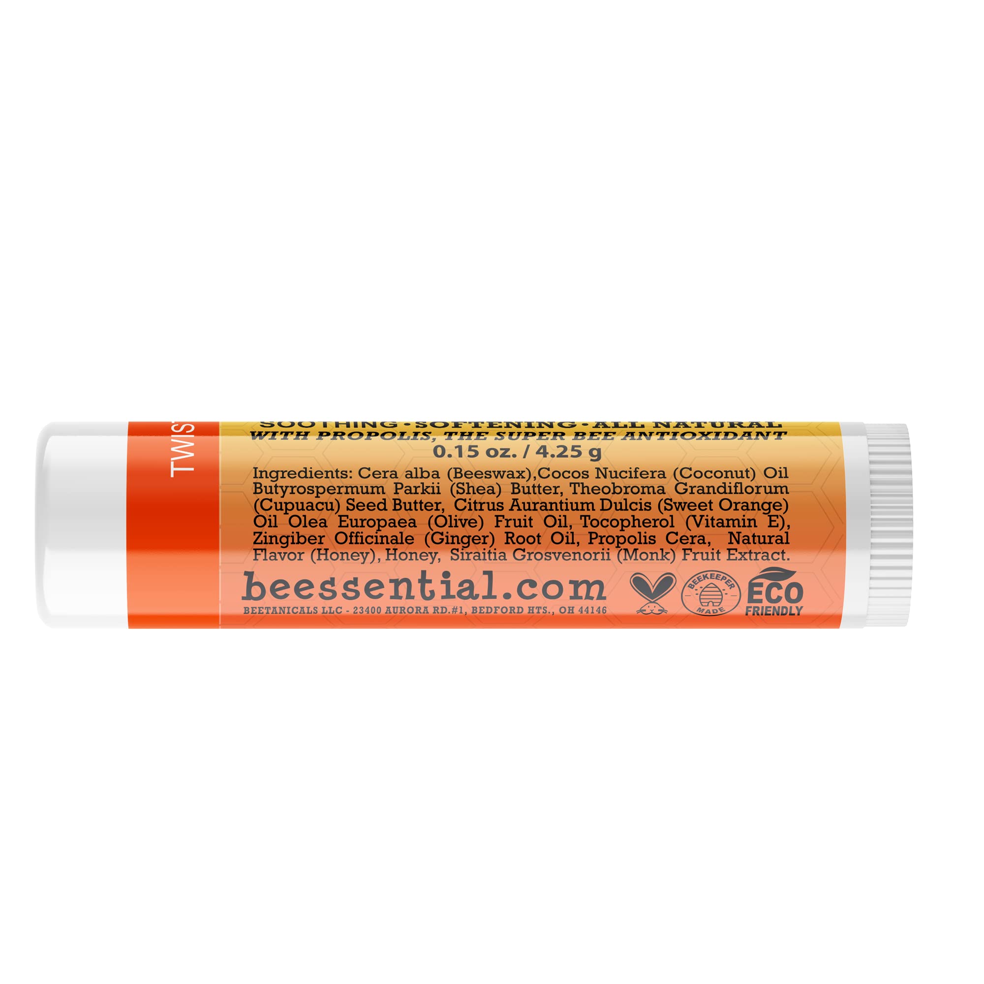 Beessential lip balm being applied for immediate moisture and comfort.
