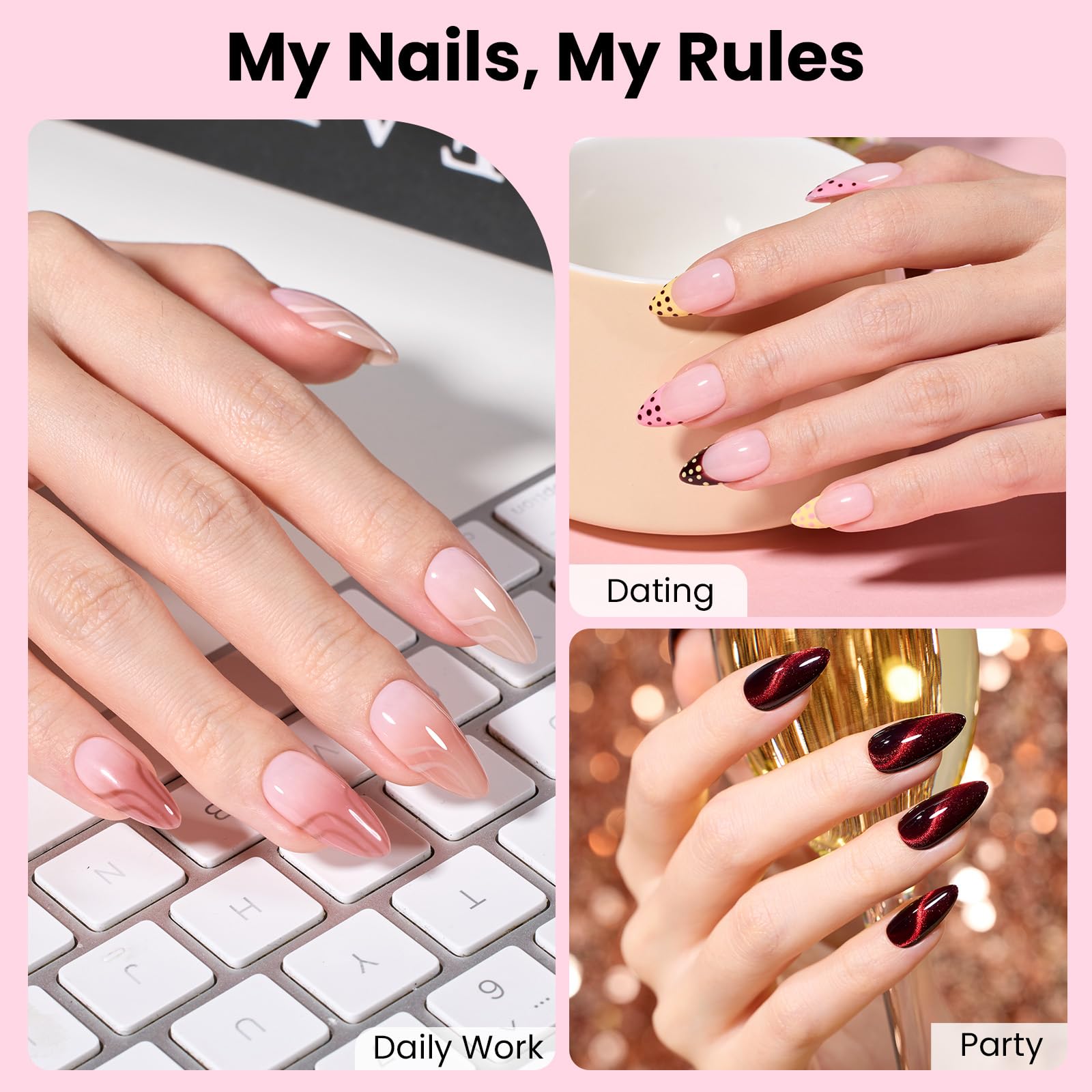 Beetles 16 sizes pre-numbered nail tips ensure quick, precise fits.