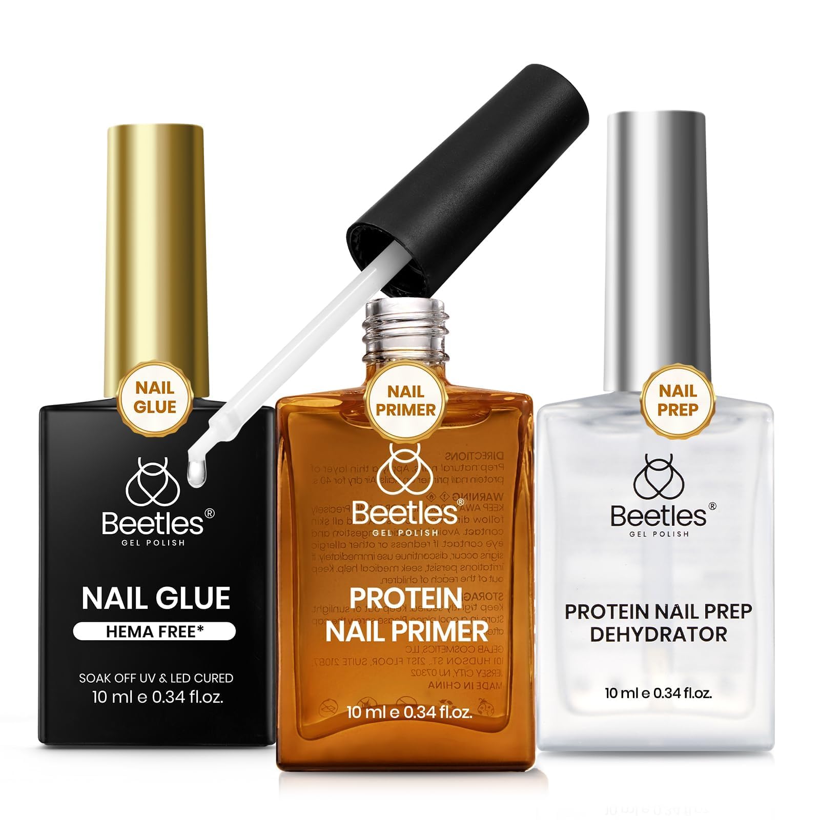 Beetles Gel Nail Prep Kit front view showing the three-piece system for easy prep