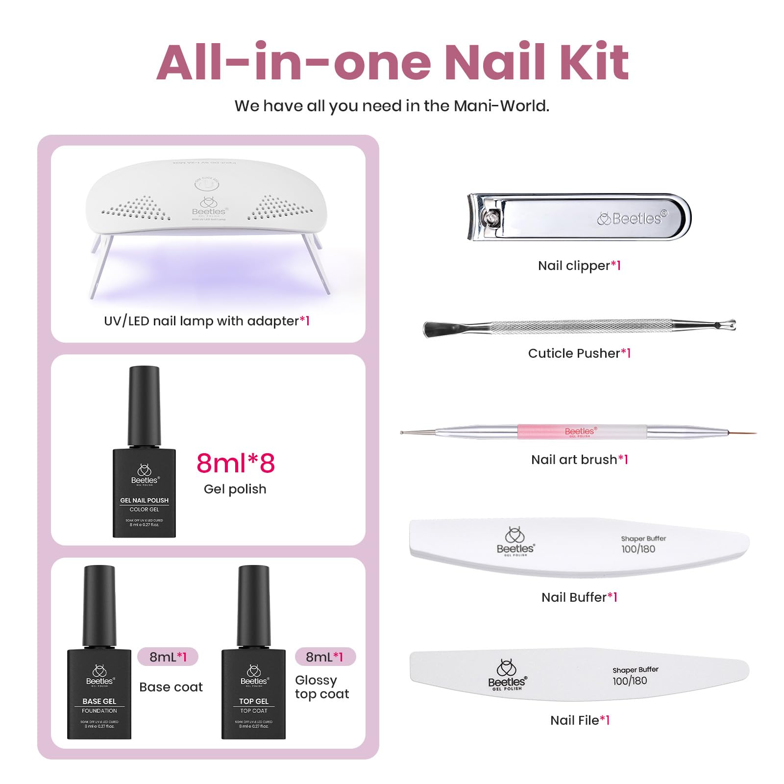 Beetles 48W LED lamp for fast curing of gel polish.
