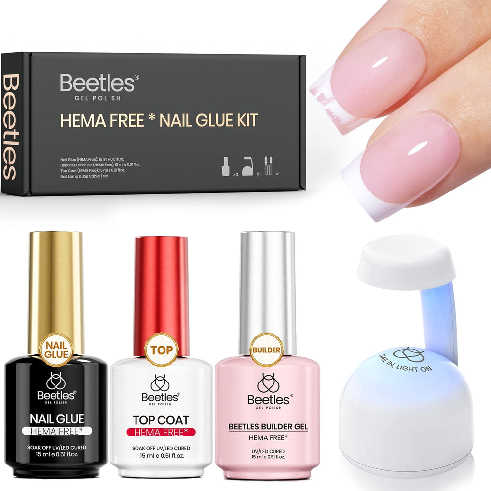 Beetles 4Pcs kit with 15ml glue for at-home nail tips extensions