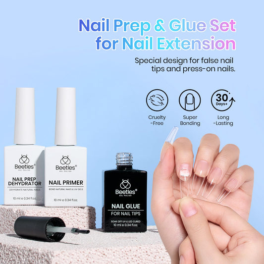 Beetles 9-in-1 gel nail glue bottle highlights base gel and rhinestone glue in one.