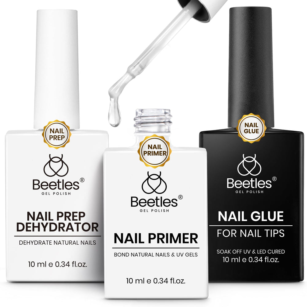 Beetles 9-in-1 gel nail glue bottle showing bonding capabilities for extensions