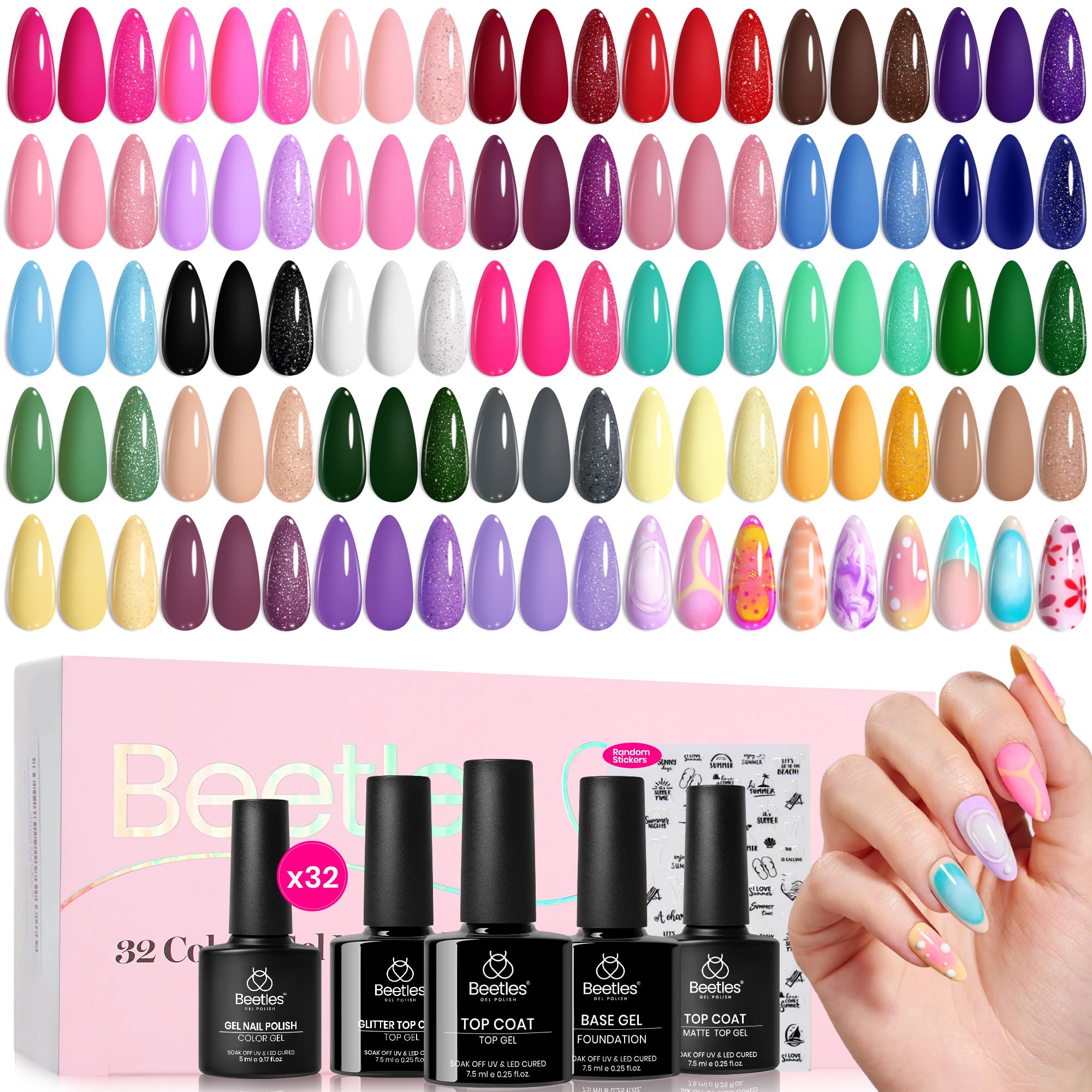 Beetles spring set supports all-season nail styling.
