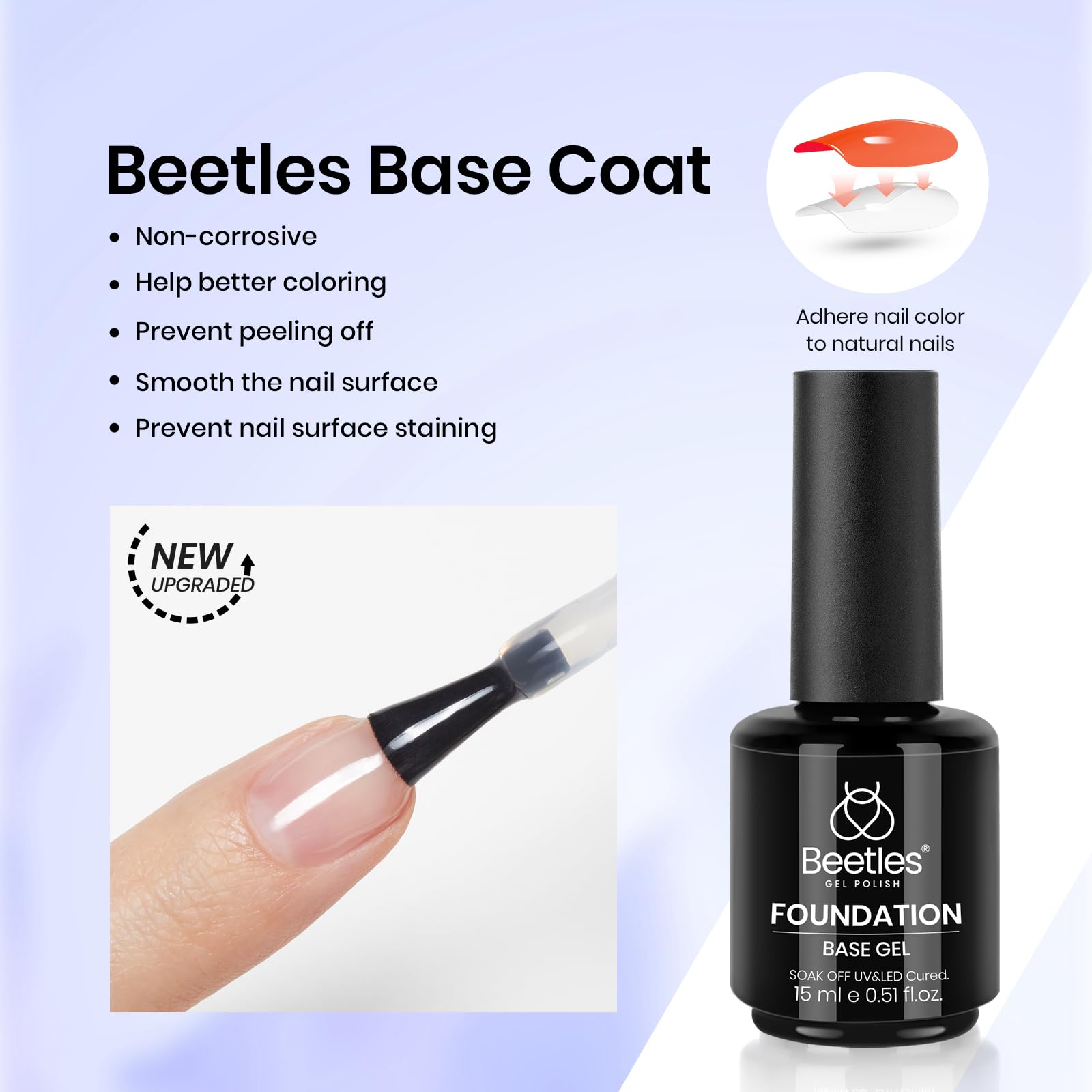 Beetles base coat improves adhesion for durable gel manicures