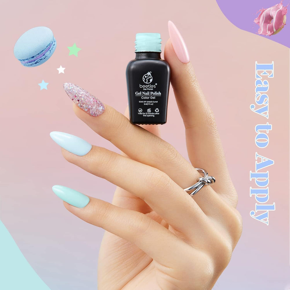 Beetles base coat and top coats for smooth, long-lasting shine