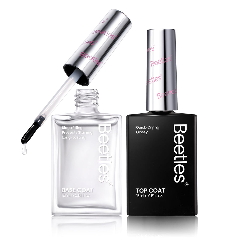 Beetles base and top coat set applied for longer-lasting manicure and gloss