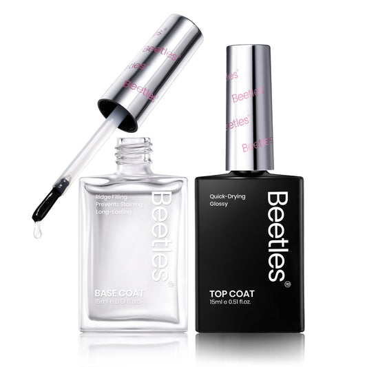 Beetles base and top coat set applied for longer-lasting manicure and gloss
