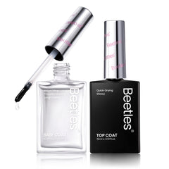Beetles base and top coat set applied for longer-lasting manicure and gloss