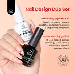 Beetles Blooming Gel set packaging and professional salon-ready kit.