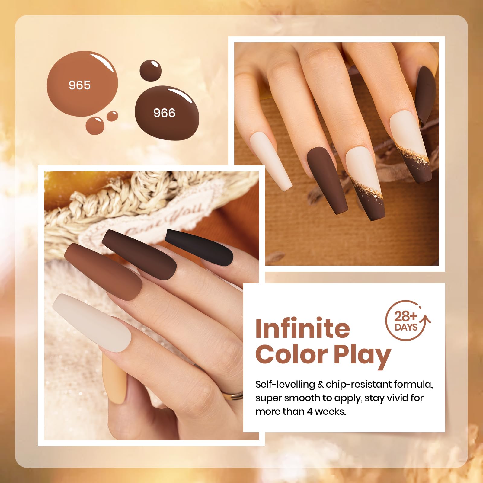 Beetles Brown Gel Polish curing under lamp enabling quick at-home manicures.