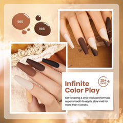 Beetles Brown Gel Polish curing under lamp enabling quick at-home manicures.