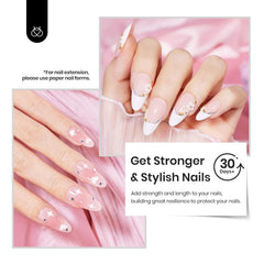 Beetles Builder Gel application tips visual suggests simple, step-by-step at-home use