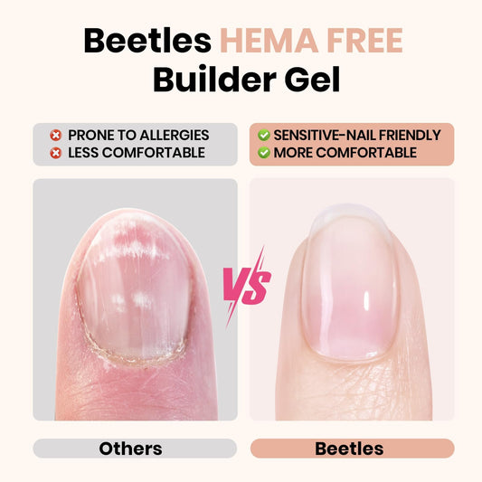 Beetles Builder Gel Clear close-up reveals smooth, self-leveling texture for even layers.