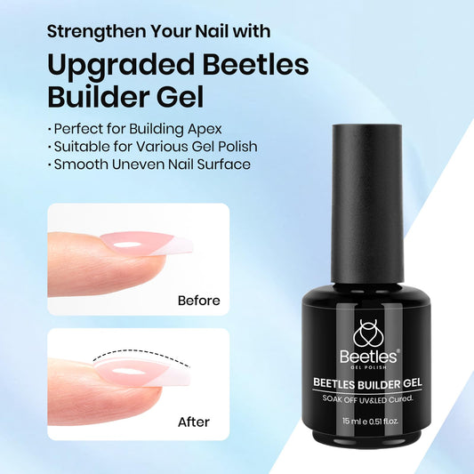 Beetles nail brush included for precise shaping and edge refinement.