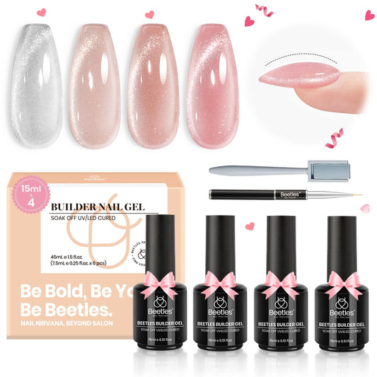 Beetles Builder Gel Star Cascade kit packaging for home nail art and DIY use