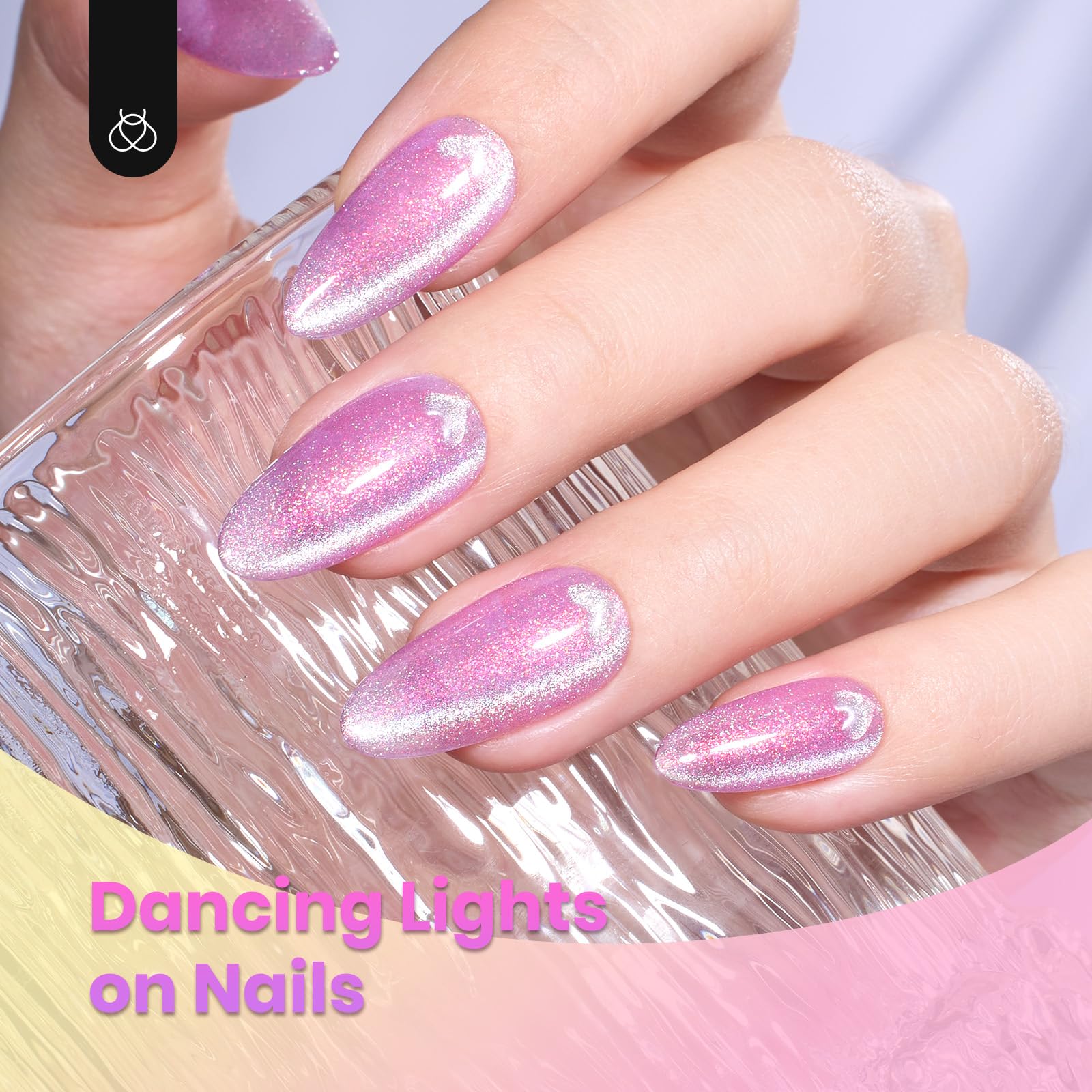 Beetles Cat Eye Blue gel polish with magnet for dynamic color changes