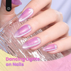 Beetles Cat Eye Blue gel polish with magnet for dynamic color changes