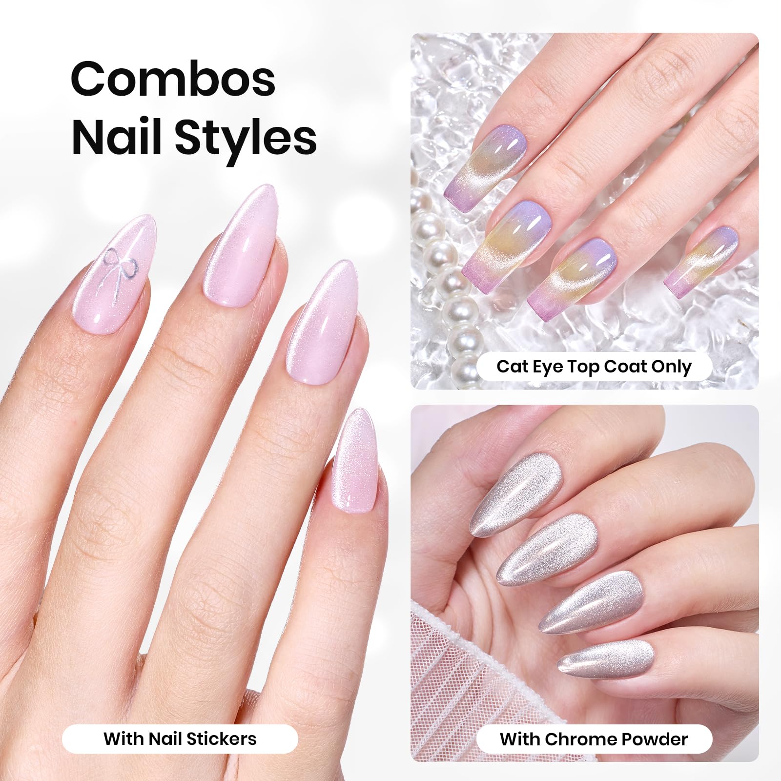 Beetles Cat Eye bottle with magnet setup for easy at-home manicures