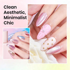 Beetles Cat Eye Gel Blue Bottle delivers shimmering color under UV/LED for glossy nails.