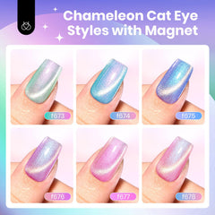 Beetles Cat Eye Purple Swatch captures rich color shift with magnetic allure.