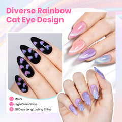 Beetles Cat Eye Gel in a salon setup for at-home manicure
