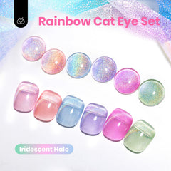 Beetles Cat Eye Gel swatches reveal iridescent gradients