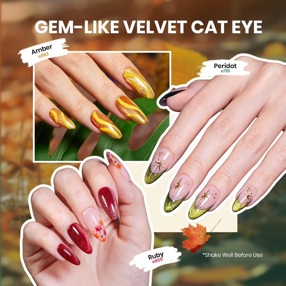 Beetles Cat Eye magnet included for customizable nail art designs