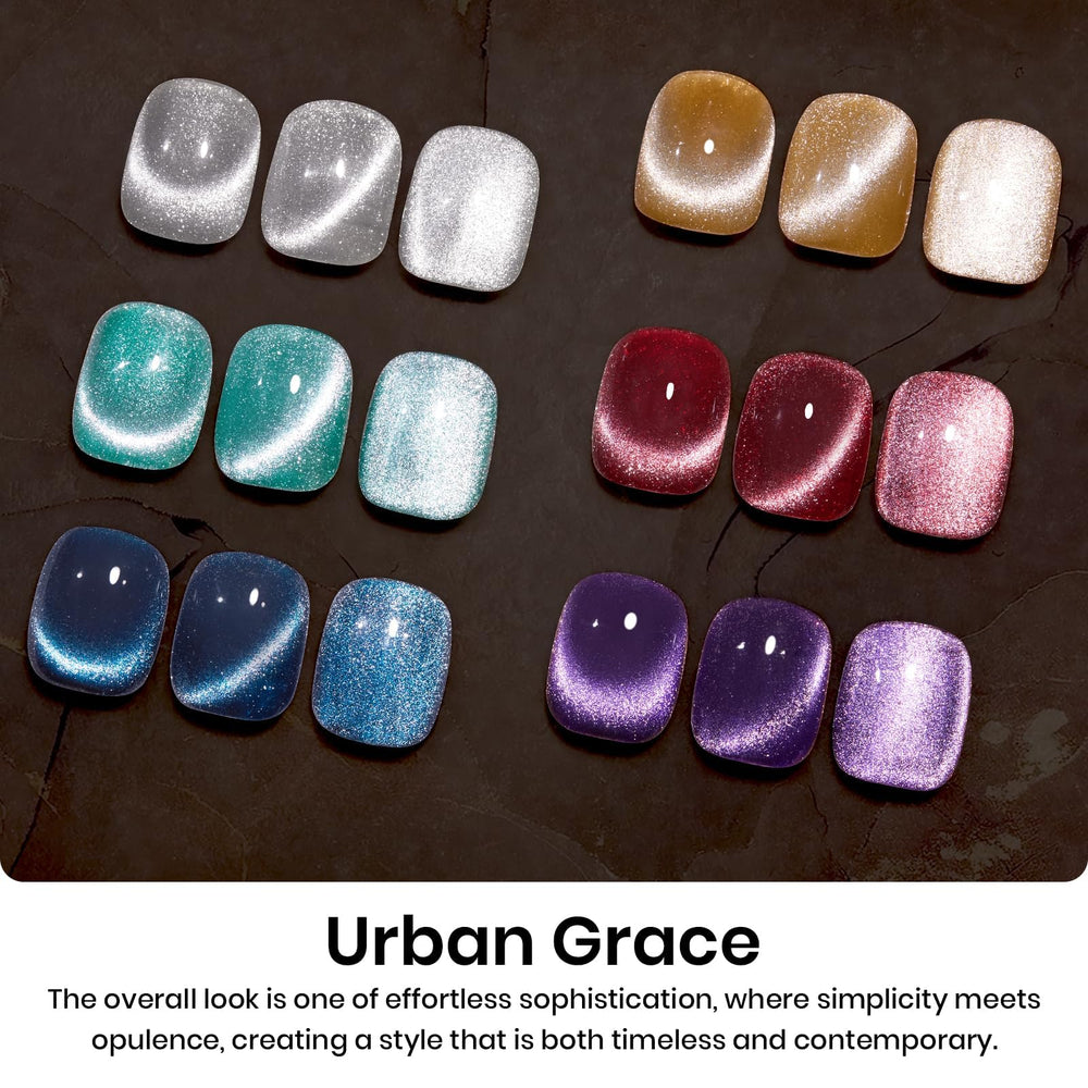 Beetles Cat Eye Magnet effect showcases customizable patterns for unique looks.
