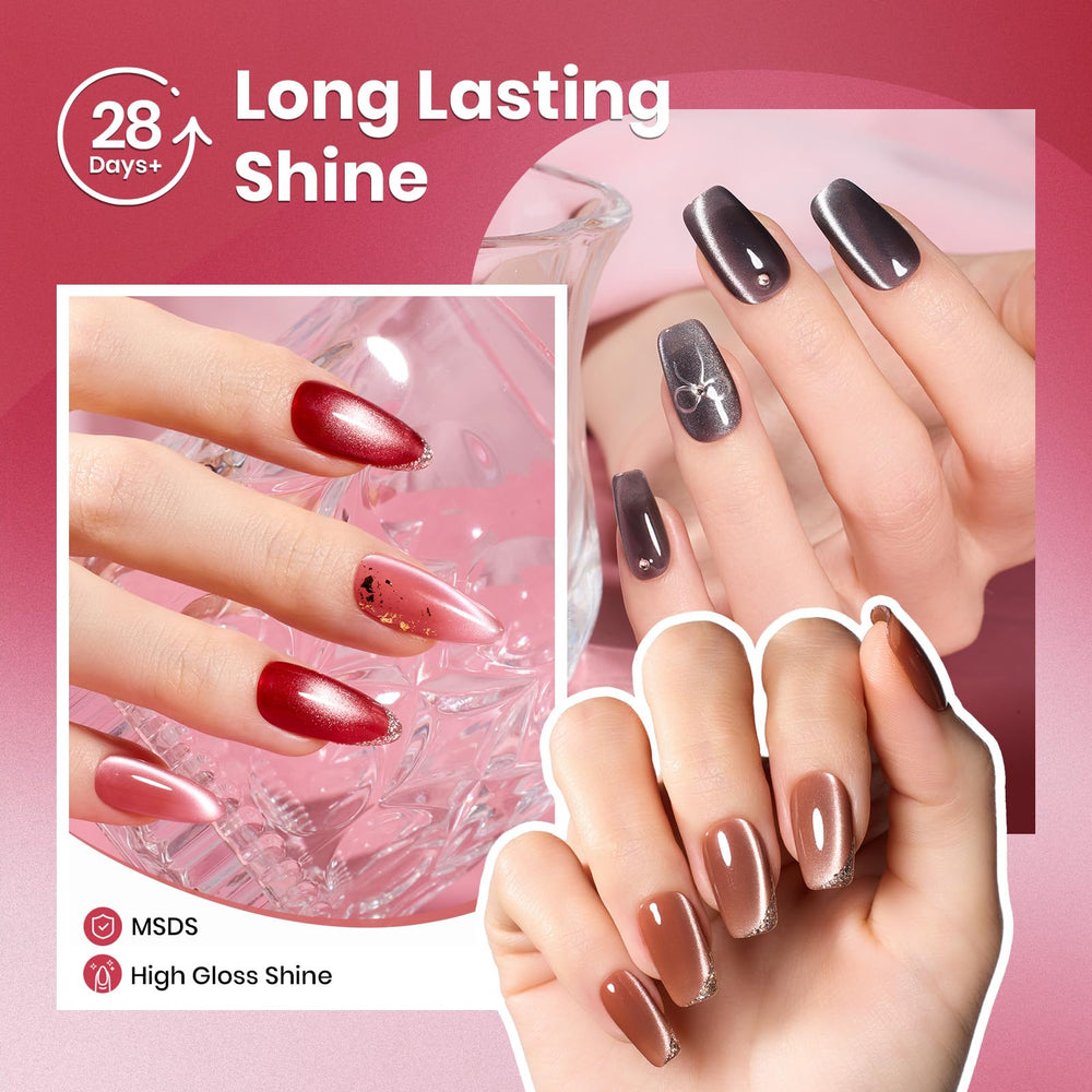 Beetles Cat Eye UV/LED cure panel in action on nails.