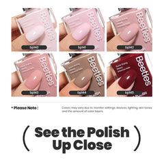 Beetles festive nude-pink shades ideal for Christmas nails and celebrations.