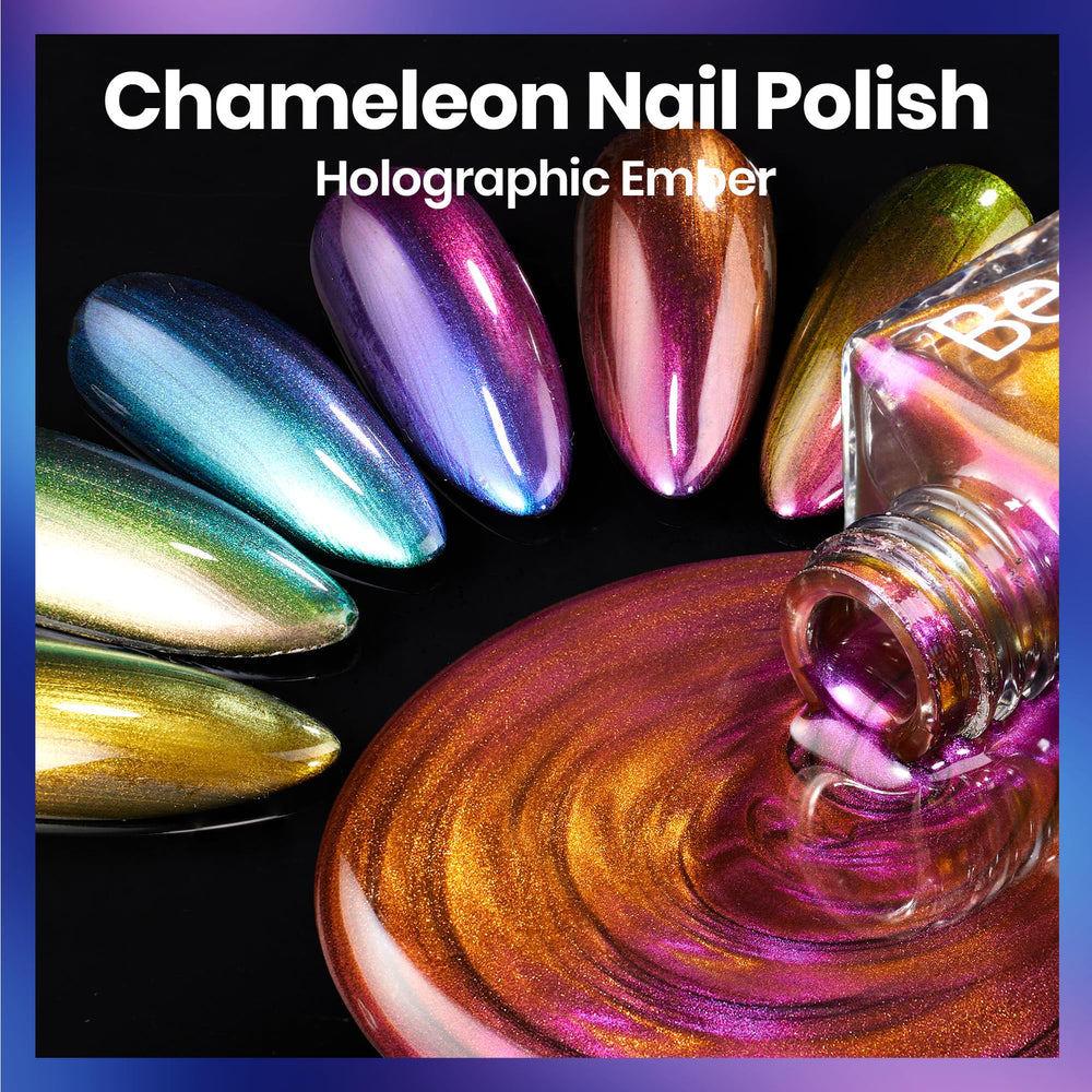 Beetles chrome nail polish with fast air-dry formula for quick manicures.