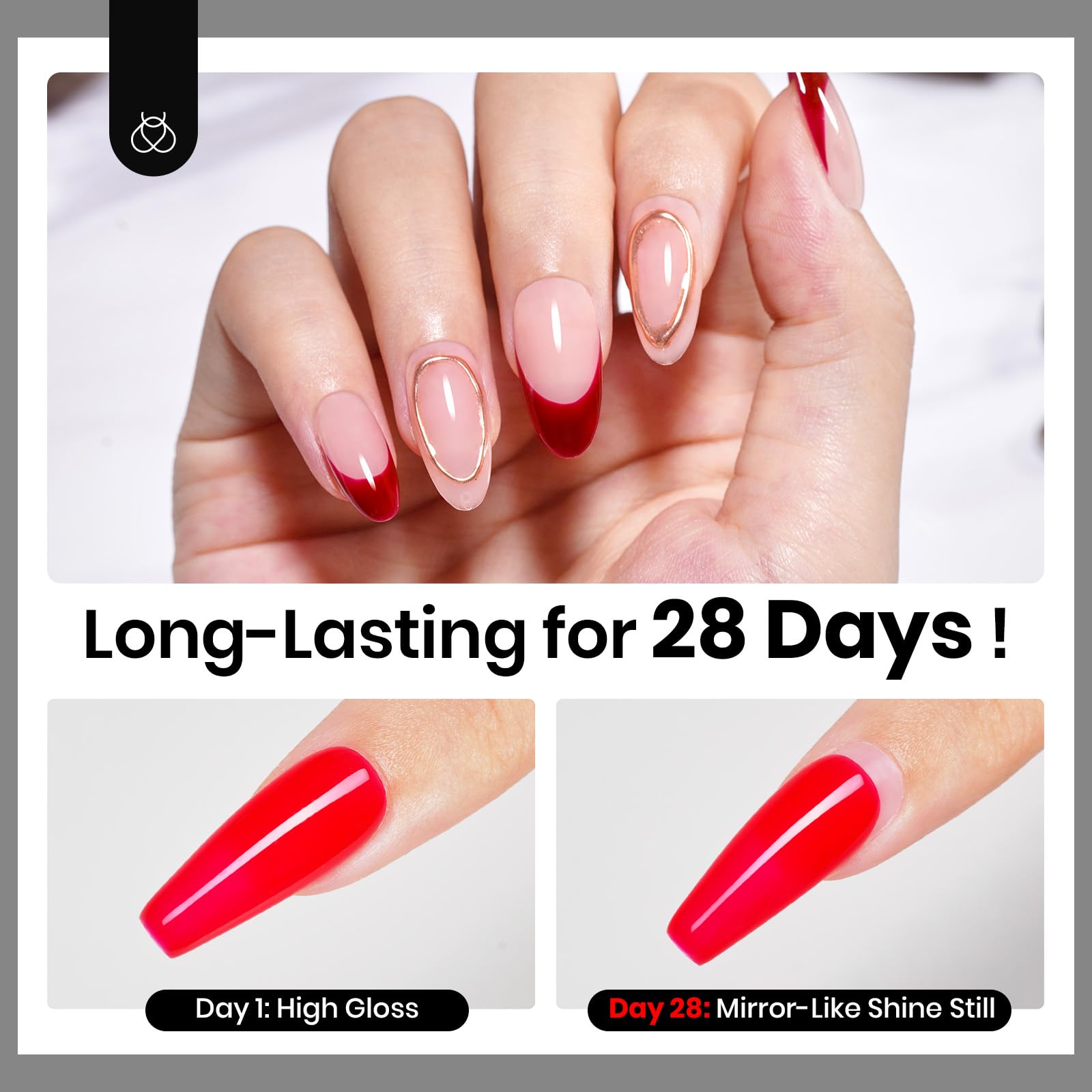 Beetles Clear Top Coat on natural and artificial nails for clarity