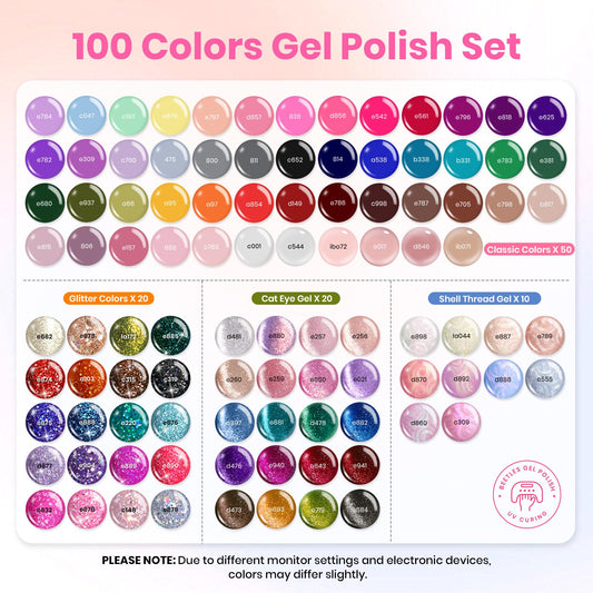 Beetles collection of colors showing wide range for creative nail art at home