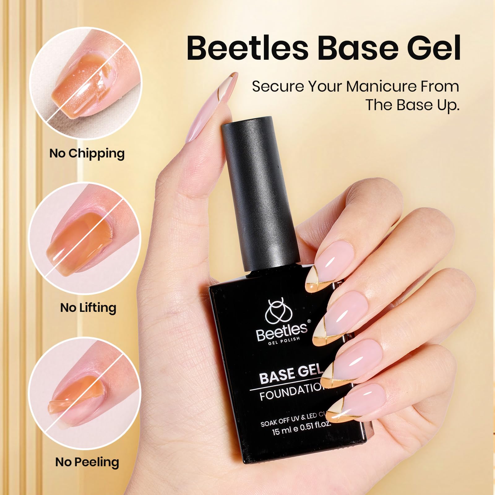 Beetles crystal top coat provides high shine and durability.