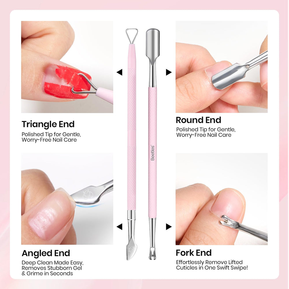 Beetles cuticle pusher: triangle/angled end tackles stubborn crevices