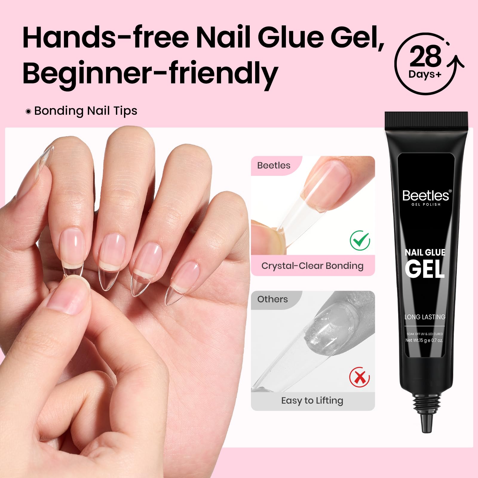 Beetles cuticle pusher prepares nails for extensions