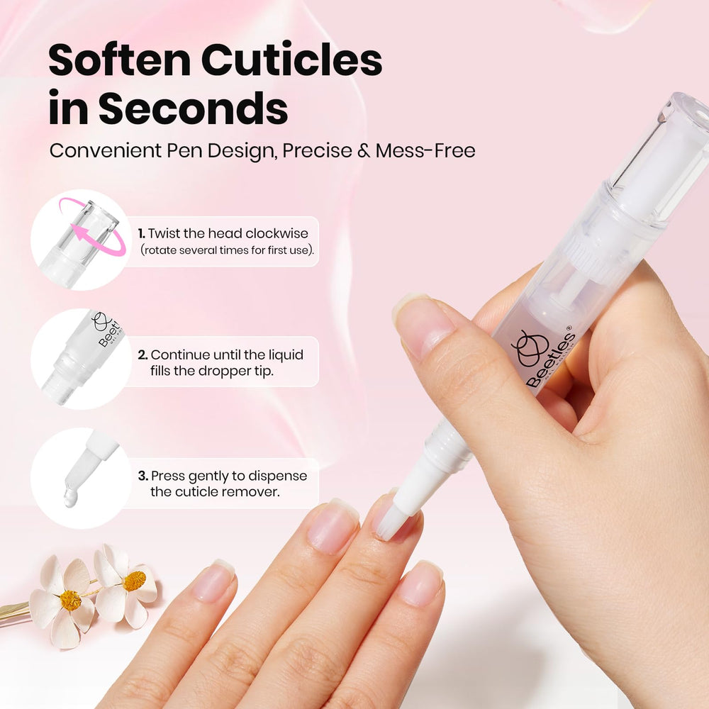 Beetles cuticle remover pen with 4 ml formula for quick softening