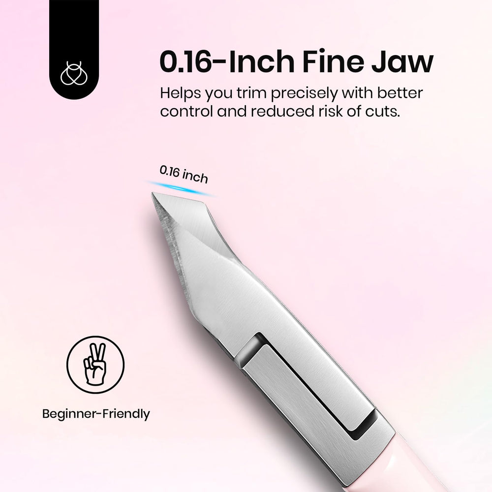 Beetles Cuticle Trimmer stainless steel body ensures durability and easy sanitation between uses.